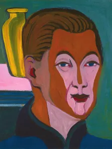 Expressionist Portrait Painting Drucke: Self-Portrait, 1925. Creator: Kirchner, Ernst Ludwig (1880-1938)