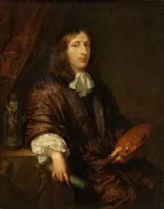 Dutch Fine Art Images Drucke: Self-Portrait, c. 1670. Creator: Netscher, Caspar (1639-1684)