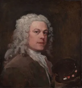 Selbstporträt, um 1735 von William Hogarth