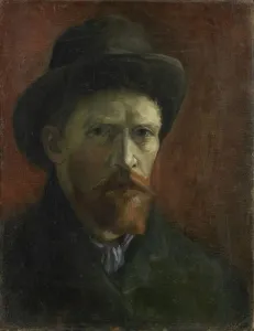 Vincent Van Gogh Portrait Drucke: Self-Portrait with Felt Hat