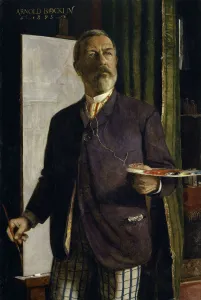Swiss Fine Art Images Drucke: Self-Portrait in the Studio, 1893. Creator: Bocklin, Arnold (1827-1901)