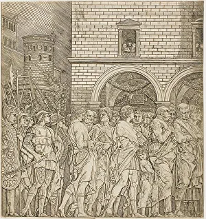Renaissance Engravings Drucke: The Senators, from Triumph of Caesar, c.1495. Creator: School of Andrea Mantegna