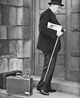 Politik Drucke: Winston Churchill kehrt im September 1939 zum Admiralität zurück; Oktober 1940 wird er Premierminister