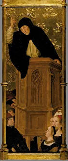 Medieval Fine Art Images Drucke: Sermon of Saint Vincent Ferrer, ca