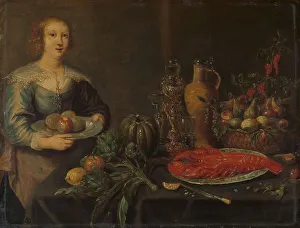 Diener vor einem Kellertisch um 1635-um 1645 von unbekanntem Künstler