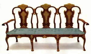 The Connoisseur Magazine Drucke: Settee of Walnut and Gesso, (1930). Creator: Unknown