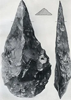 Stone Age Tools Drucke: Sharp pointed implements, from Henley, Oxfordshire, 1926