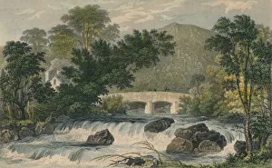 English Rural Life Drucke: Shaugh Bridge, Bickleigh Vale, Devonshire, 1829. Artist: MJ Starling