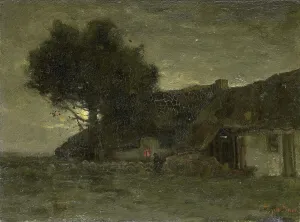 Ein Schafstall am Abendlicht, um 1870-um 1904. Ersteller: Theophile de Bock