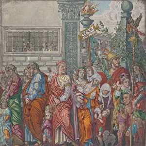 Blatt 7: Prozession aus dem Triumph von Julius Caeser, 1599. Ersteller: Bernardo Malpizzi