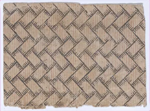 Geometrical Abstract Art Drucke: Sheet with an overall geometric pattern, 19th century. Creator: Anon