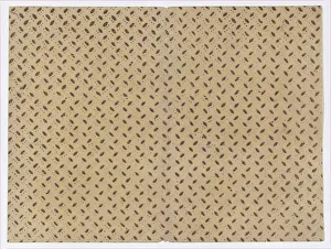 Anonymous Artwork Drucke: Sheet with overall pattern of dots and dashes, 19th century. Creator: Anon