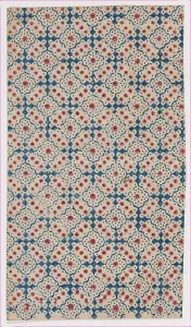 Anonymous Artwork Drucke: Sheet with an overall pattern of dots and squares, 19th century Creator: Anon