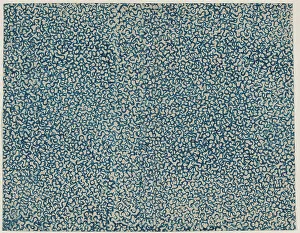 Anonymous Artwork Drucke: Sheet with overall squiggly line pattern, 19th century. Creator: Anon