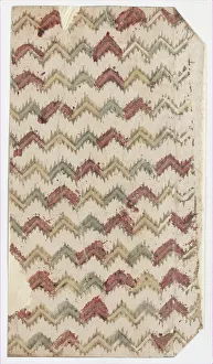 Anonymous Artwork Drucke: Sheet with overall zigzag pattern, 19th century. Creator: Anon