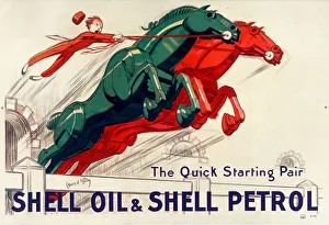 Classic Car Racing Images Drucke: Shell oil & Shell petrol, 1930. Creator: D Ylen, Jean (1886-1938)