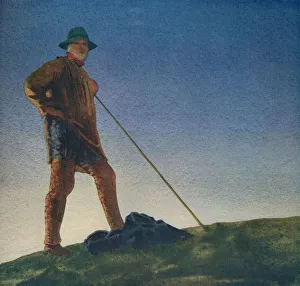 Der Schäfer hört die Gewehre am Morgen, 1910. Künstler: William Blamire Young