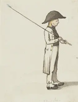 Jakob Dielmann Artwork Drucke: A shepherd with a triangular hat, c1840s. Creator: Jakob Dielmann