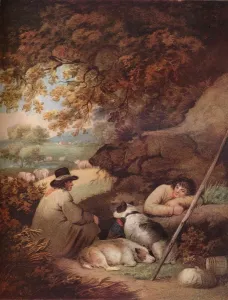 Schäfer ruhen im 18. Jahrhundert, (1919), Künstler: George Morland