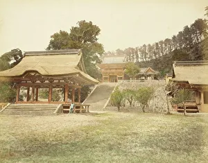 Japanese Religious Landmarks Drucke: Shinto Temple, 1865. Creator: Unknown