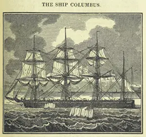 Nineteenth Century Water Transport Drucke: The Ship Columbus, 1826. Creator: Unknown