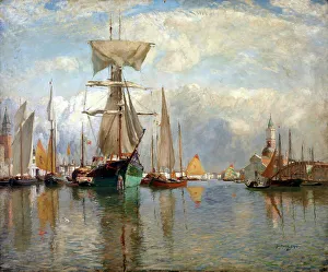 Venice Water Transport Drucke: Shipping, Venice, c1913. Creator: David Murray