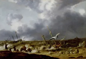 Schiffswrack im Sturm, 1629. Künstler: Willem van Diest