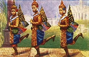 Cigarette Card Album Drucke: Siamese dancers, c1928. Creator: Unknown