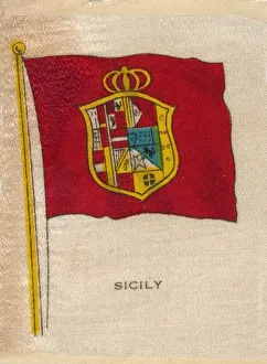 Italian Flag Drucke: Sicily, c1910