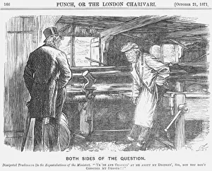 Charles Samuel Keene Art Drucke: Both Sides of the Question, 1871