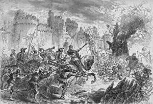 Wars Of Scottish Independence Drucke: The Siege of Berwick, c1880