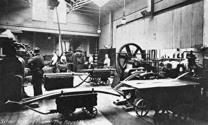 Early 20th Century Finance Drucke: The Silver Rolling Room, the Royal Mint, Tower Hill, London, early 20th century