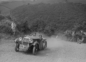 British Motor Racing History Drucke: Singer competing in the Barnstaple Trial, c1935. Artist: Bill Brunell