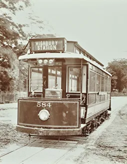 London Tram Drucke: Single-decker electric tram, 1907