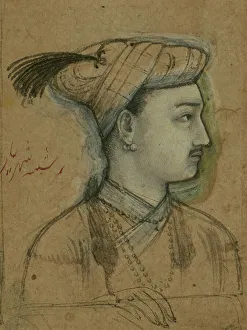 Indian Heritage Art Drucke: Single Leaf of a Portrait of Shahriyar, 11th century AH/AD 17th century. Creator: Unknown