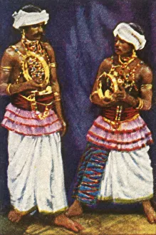 Georg A Jasmatzi Photographer Drucke: Sinhalese devil dancers from Ceylon, c1928. Creator: Unknown