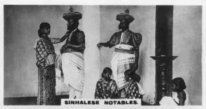 British Raj Images Drucke: Sinhalese notables, Ceylon, c1925
