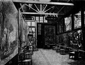 Pre Raphaelite Brotherhood Style Drucke: Sir E. Burne-Jones's studio, 1895