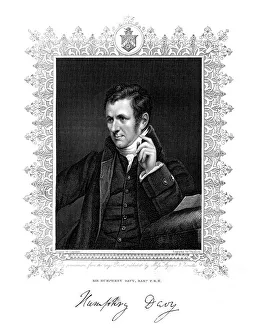 British Inventor Drucke: Sir Humphry Davy, Cornish chemist and physicist, 19th century. Artist: Thomson