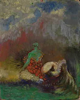 Mythische Biester Drucke: Die Sirene, 1900