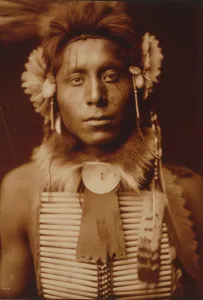 Native American Heritage Art Drucke: Sitting Eagle, c1905. Creator: Edward Sheriff Curtis