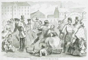Eislaufen in Boston, 1859. Schöpfer unbekannt
