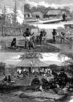 Skizzen auf der Insel Pines, Neukaledonien, 1873. Künstler: Unbekannt.