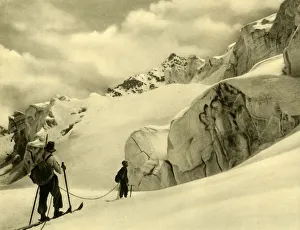 Silvretta Montafon Ski Area Drucke: Skiing at Silvretta, Austria, c1935. Creator: Unknown