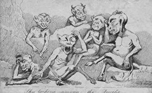 The Print Collector Images Drucke: Sky larking among the Devils, c19th century