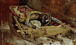 Finnish National Gallery Collection Drucke: Sledge, study. Creator: Vasily Maksimov