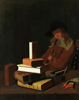The Sleeping Student, 1663. Creator: Constantyn Verhout