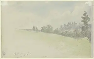 Staedel Museum Artworks Drucke: Sloping meadow, 1882. Creator: Jacob Hoffmann