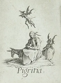Seven Deadly Sins Illustration Drucke: Sloth, c1621. Creator: Jacques Callot