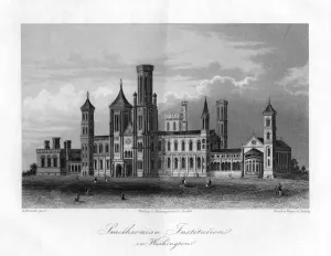 Washington DC Buildings Drucke: Smithsonian Institution in Washington. Artist: A Krausse